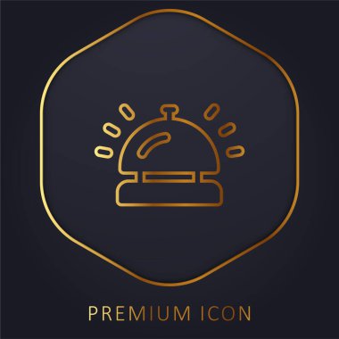 Zil altın çizgisi logosu veya simgesi