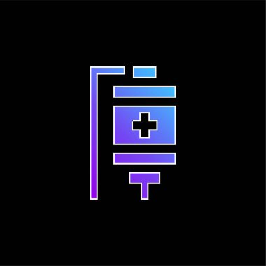 Kan Torbası mavi eğimli vektör simgesi