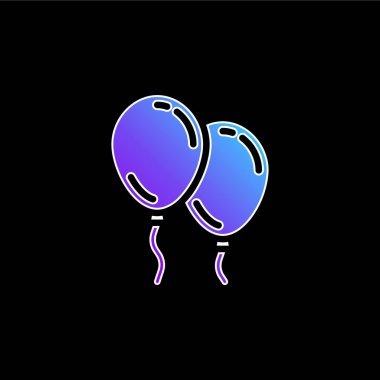 Balonlar mavi gradyan vektör simgesi