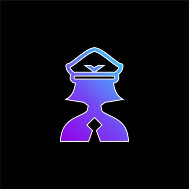 Hava Hostesi mavi gradyan vektör simgesi