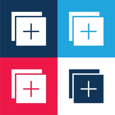 Mavi ve kırmızı dört renk simgesi ekle