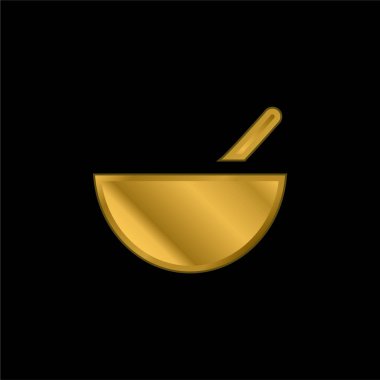 Kase altın kaplama metalik simge veya logo vektörü