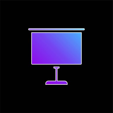 Karatahta mavi gradyan vektör simgesi