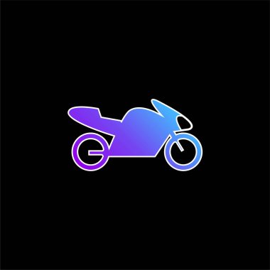 Motorlu Bisiklet, IOS 7 Arayüz Mavi Gradyan vektör simgesi