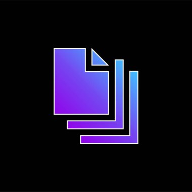 Boş Sayfa mavi gradyan vektör simgesi