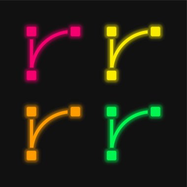 Arc four color glowing neon vector icon clipart
