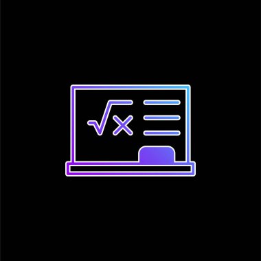 Blackboard blue gradient vector icon clipart