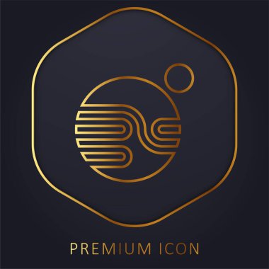 Astronomi altın çizgisi prim logosu veya simgesi