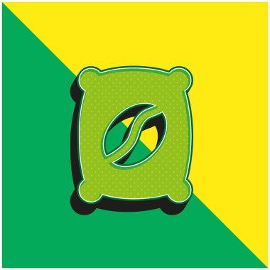 Bag Green and yellow modern 3d vector icon logo clipart
