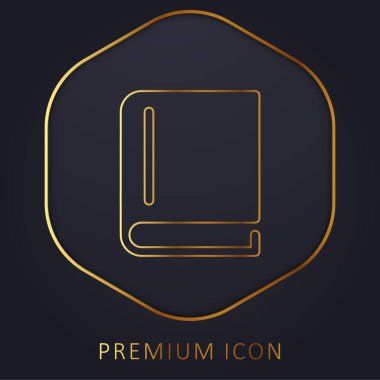 Book Of Black Cover Closed golden line premium logo or icon clipart