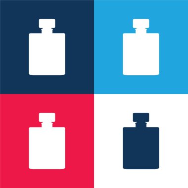 Siyah Şişe Mavi ve Kırmızı Minimum Renk Simgesi