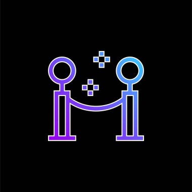 Bariyer mavi gradyan vektör simgesi