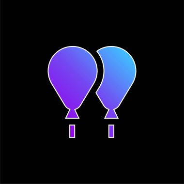 Balonlar mavi gradyan vektör simgesi