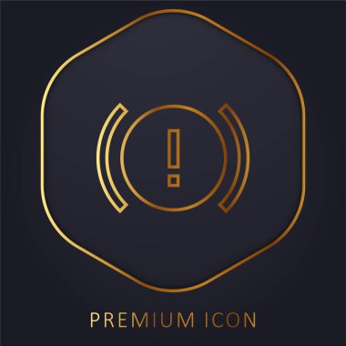 Altın çizgi premium logosu veya simgesini uyar