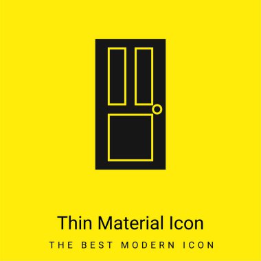 Black Door minimal bright yellow material icon clipart