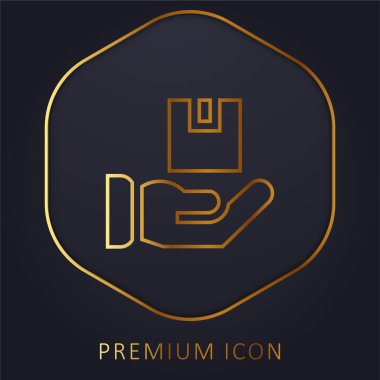 Altın çizgi prim logosu veya simgesi