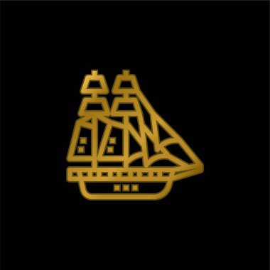 Bark altın kaplama metalik simge veya logo vektörü