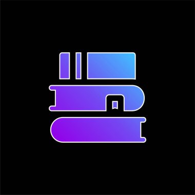 Kitaplar mavi gradyan vektör simgesi