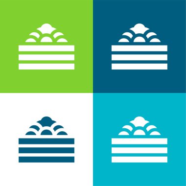 Top Havuzu Düz 4 renk en küçük simge kümesi