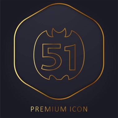 51 Sosyal Logo Altın Hat prim logosu veya simgesi