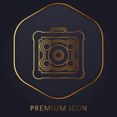 Altın çizgi prim logosunu veya simgesini yükselt