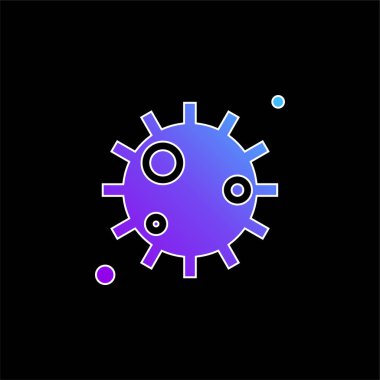 Bakteri mavi gradyan vektör simgesi