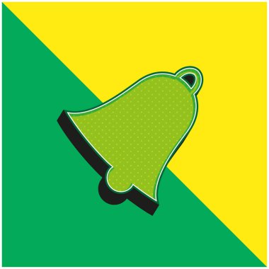 Bell Green ve sarı modern 3D vektör simgesi logosu