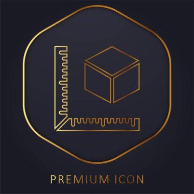 3d Yazdırma Ölçüm Altın Satır prim logosu veya simgesi
