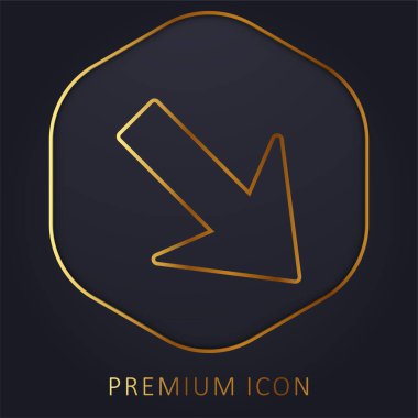 Ok Gösterimi Altın Satır prim logosu veya simgesi