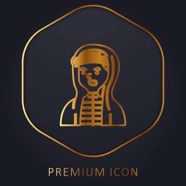 Altın çizgili erkek logosu veya simgesi