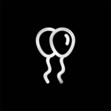 Balonlar Çift gümüş kaplama metalik simge