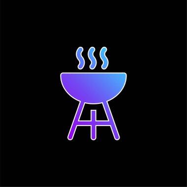 Bbq mavi gradyan vektör simgesi