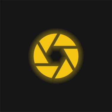 Parlak sarı neon simgesi