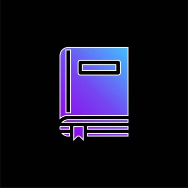 Kitap mavi gradyan vektör simgesi