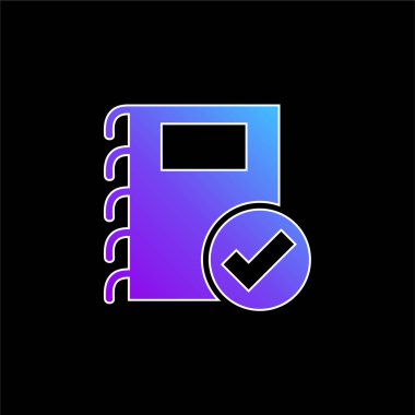 Onaylanmış Notlar Sembol mavi gradyan vektör simgesi