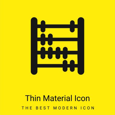 Abacus minimal bright yellow material icon clipart