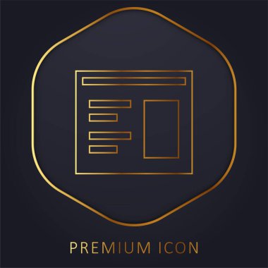 Altın satır premium logosu veya simgesi bloğu