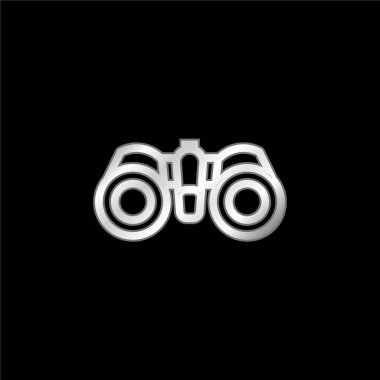 Büyük Dürbünler gümüş kaplama metalik simge