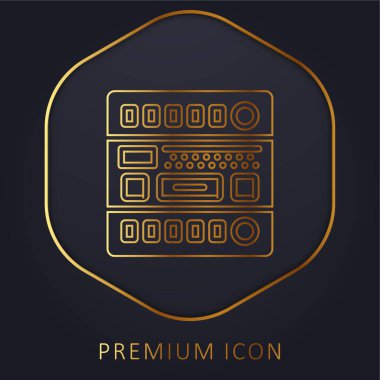 Analitik altın çizgi prim logosu veya simgesi