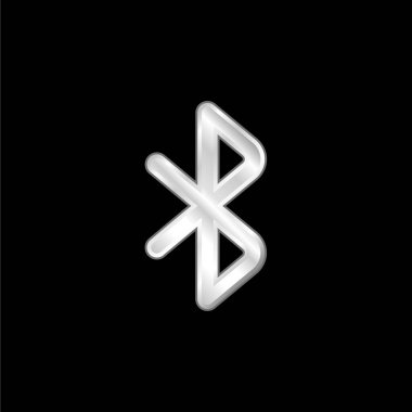 Büyük Bluetooth Logosu gümüş kaplama metalik simge