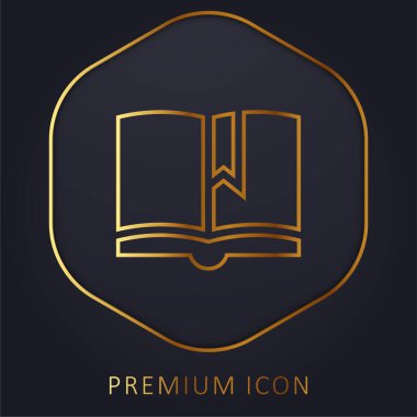 Altın satır premium logosu ya da simgesi