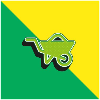 Barrow Yeşil ve Sarı modern 3d vektör simgesi logosu