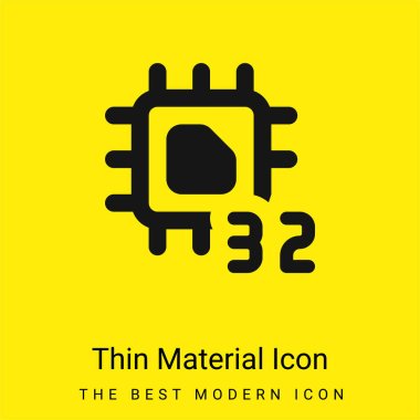 32 Bit minimal bright yellow material icon clipart