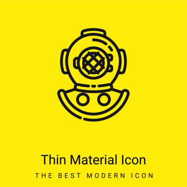 Aqualung minimal bright yellow material icon clipart