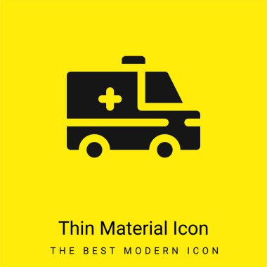 Ambulans en düşük düzeyde parlak sarı malzeme simgesi