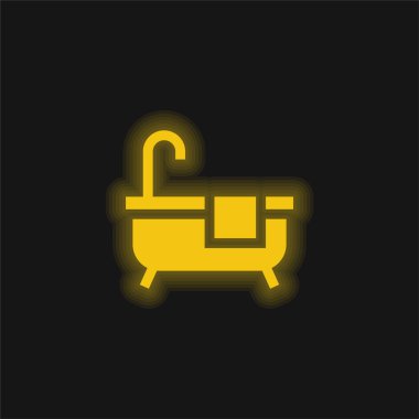 Banyo sarısı parlak neon simgesi