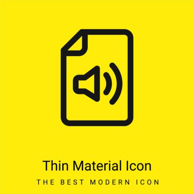 Ses Dosyası Asgari Parlak Sarı malzeme simgesi