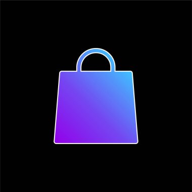 Mavi torba gradyan vektör simgesi