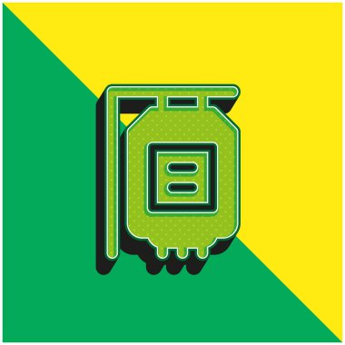 Kan Transfüzyonu Yeşil ve Sarı 3D vektör simgesi