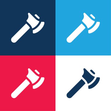 Mavi ve kırmızı dört renk en küçük simge kümesi